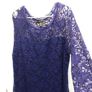 Women’s Violet Lace Party Dress 3X